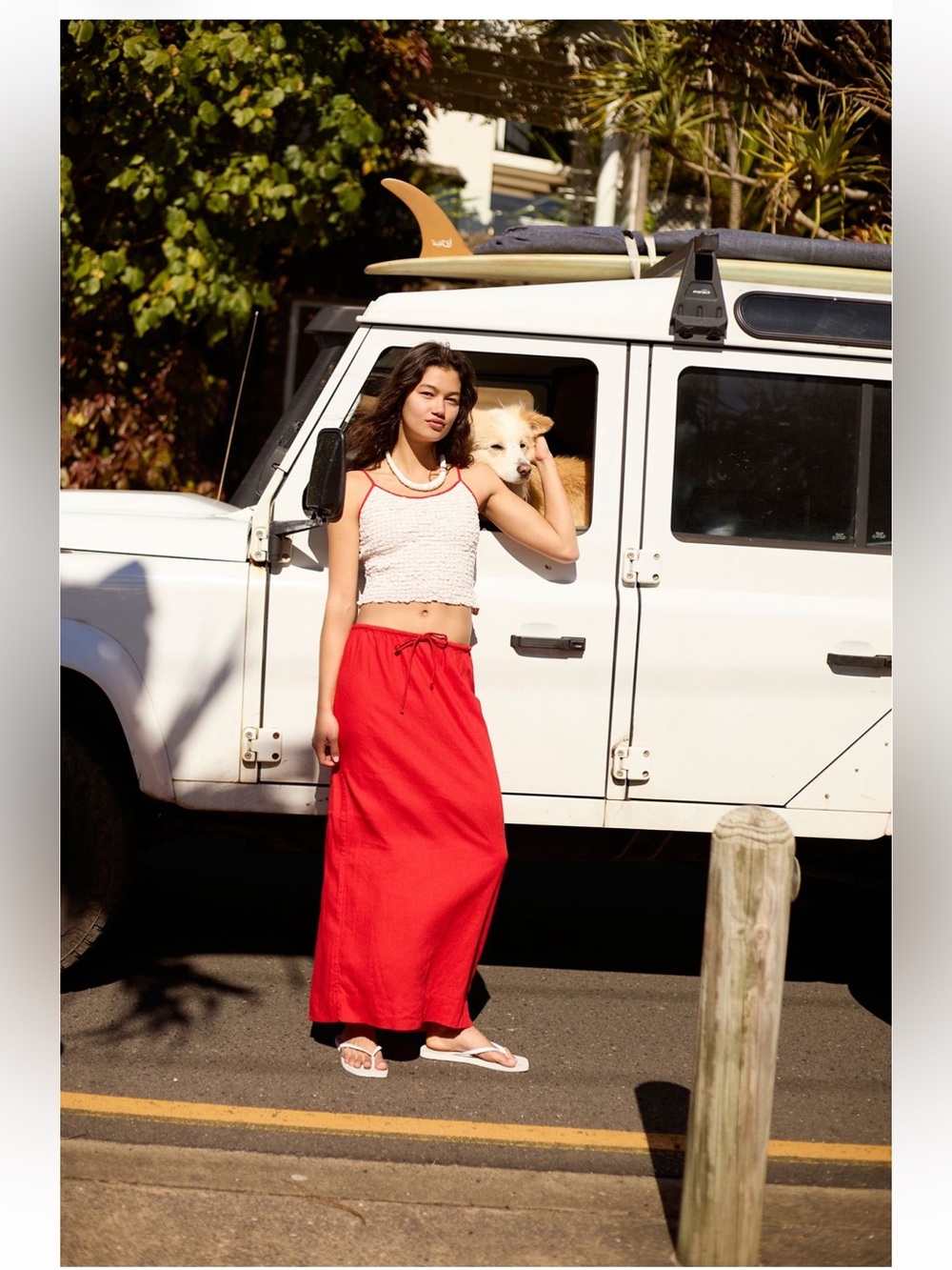 Free People Babetown linen skirt set